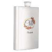 ブライダルパーティギフト、私はクルー、ひまわり、バラF フラスク (右)