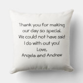 ブライダルパーティギフト、私クルー、ひまわり、バラ クッション (裏面)