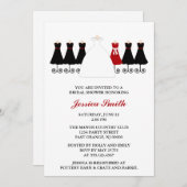 ブライダルパーティゴーンズウェディングシャワー 招待状 (正面/裏面)