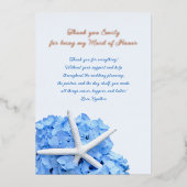 ブライダルパーティサンキューホイルメッセージカード 箔招待状 (正面)