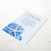 ブライダルパーティサンキューホイルメッセージカード 箔招待状 (回転した状態)