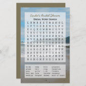 ブライダルパーティシャワーワード検索ゲーム，ビーチ (正面/裏面)