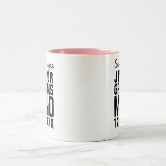 ブライダルパーティジュニア結婚グロムスメイドのコーヒーマグ ツートーンマグカップ (中央)