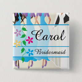 ブライダルパーティディナーとリハーサルの名前ボタン 缶バッジ