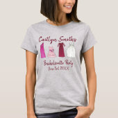 ブライダルパーティドレスガウンバチェロレッテズ結婚ガール Tシャツ (正面)