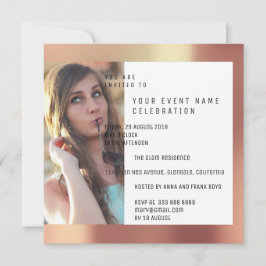 ブライダルパーティフォート形状銅バラ金属 招待状