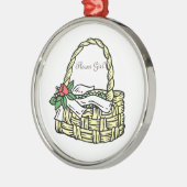 ブライダルパーティフラワーガールクリスマスギフトオーナメント メタルオーナメント (左)