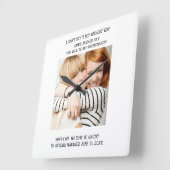 ブライダルパーティブライドメイドプロポーズフォト招待状 スクエア壁時計 (傾斜)