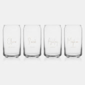 ブライダルパーティブライドメイド名前をカスタムする ガラス缶 (裏面)