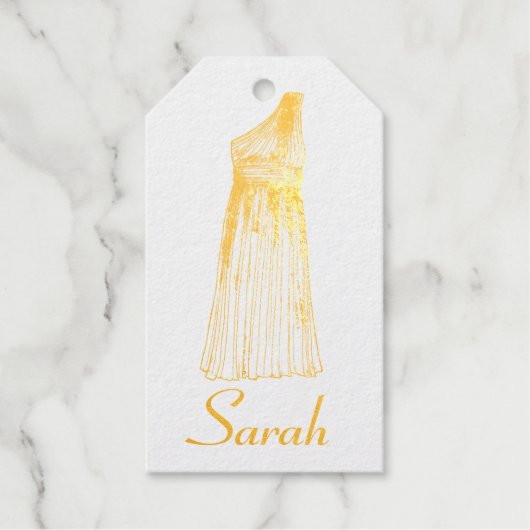 ブライダルパーティブリーズメイドガウンドレスメイド・オブ・オーナー(花嫁付き添い人) ギフトタグ (正面)