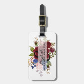 ブライダルパーティブリーズメイドギフトブルゴーニュブルー ラゲッジタグ (正面縦)