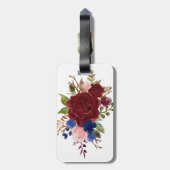 ブライダルパーティブリーズメイドギフトブルゴーニュブルー ラゲッジタグ (裏面縦)