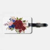 ブライダルパーティブリーズメイドギフトブルゴーニュブルー ラゲッジタグ (裏面横)