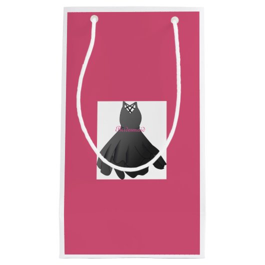 ブライダルパーティブリーズメイドドドドレスピンク抱き枕 スモールペーパーバッグ (正面)