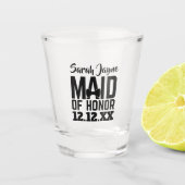 ブライダルパーティメイド・オブ・オーナー（花嫁付き添い人）結婚提案書 ショットグラス (正面)