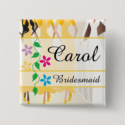 ブライダルパーティリハーサル、シャワー、バチェロレッテ 缶バッジ (正面)