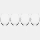 ブライダルパーティワインガラスセパーソナライズされたット ステムなしワイングラス (左)