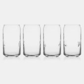 ブライダルパーティーのブライドメイドファンシーディスコボールモノグラム ガラス缶 (右)