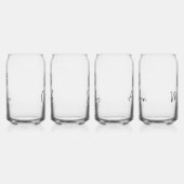 ブライダルパーティーのブライドメイドファンシーディスコボールモノグラム ガラス缶 (左)