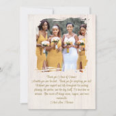 ブライダルパーティ写真メッセージサンキューカード サンキューカード (正面)