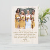 ブライダルパーティ写真メッセージサンキューカード サンキューカード (スタンド正面)