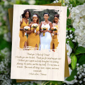 ブライダルパーティ写真メッセージサンキューカード サンキューカード