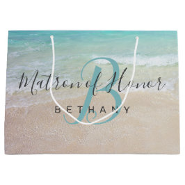 ブライダルパーティ感謝ユーモノグラムのタイトル紙 ラージペーパーバッグ