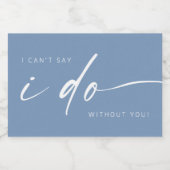 ブライダルパーティ案 |ほこりっぽいブルーミニ スパークリングワインラベル (シングルラベル)