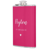 ブライダルパーティ編集可能カラーパーソナライズされたフラスコ フラスク (左)