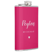 ブライダルパーティ編集可能カラーパーソナライズされたフラスコ フラスク (右)