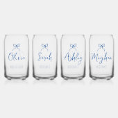 ブライダルパーティ花嫁予測できな弓名前をカスタムする ガラス缶 (裏面)