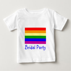 ブライダルパーティ/ゲイレインボー結婚ズ ベビーTシャツ