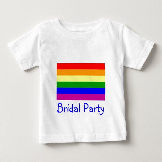 ブライダルパーティ/ゲイレインボー結婚ズ ベビーTシャツ (正面)