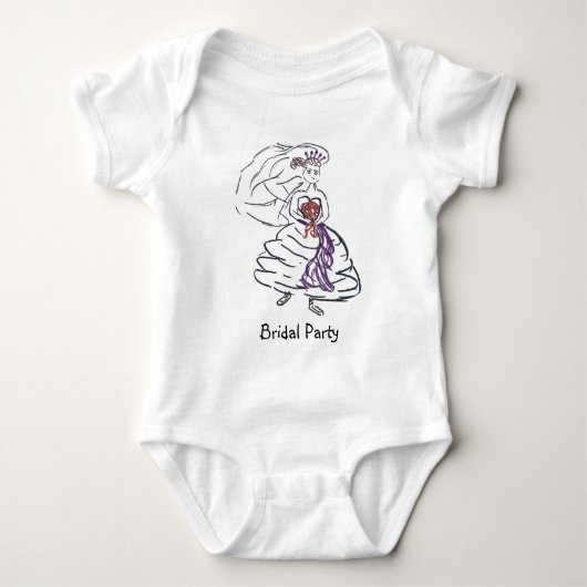 ブライダルパーティ ベビーボディスーツ (正面)