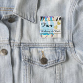 ブライダルパーティ、夕食およびリハーサルを個人化して下さい 缶バッジ (インサイチュ)