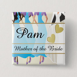 ブライダルパーティ、夕食およびリハーサルを個人化して下さい 缶バッジ