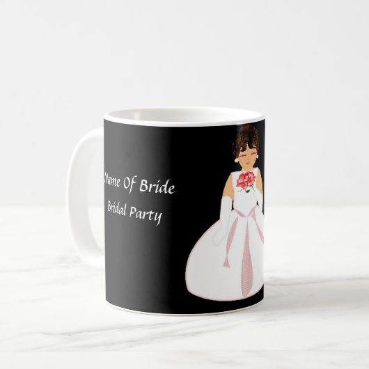「ブライダルパーティIII付き添い人」 – カスタマイズ可能なマグカップ コーヒーマグカップ (正面左)