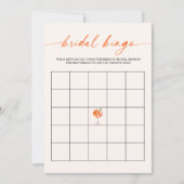 ブライダルビンゴアペロルスピリッツブライダルシャワーゲームカード 招待状 (正面)