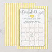 ブライダルビンゴイエローグレーブライダルシャワーゲーム (正面/裏面)