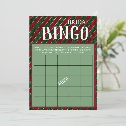 ブライダルビンゴウィンタークリスマスブライダルシャワーゲームI 招待状 (スタンド正面)