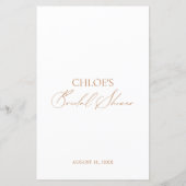 ブライダルビンゴゲームエレガントブライダルシャワーゲームカード (裏面)