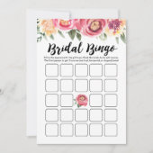 ブライダルビンゴブライダルシャワー及びパーティーゲームカード 招待状 (正面)