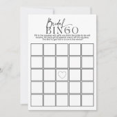 ブライダルビンゴミニマルブライダルシャワーゲーム 招待状 (正面)
