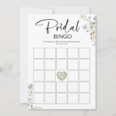 ブライダルビンゴワイルドフラワーブライダルシャワーゲーム 招待状 (正面)