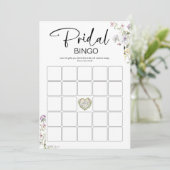 ブライダルビンゴワイルドフラワーブライダルシャワーゲーム 招待状 (スタンド正面)