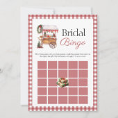 ブライダルビンゴ市場の新鮮なシャワーゲームカード 招待状 (正面)