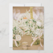 ブライダルピンクとゴールドのラメ入りラスティックエレガントな結婚式 I 招待状 (裏面)
