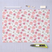 ブライダルピンクウォーター色牡丹 薄葉紙 (クラフト)