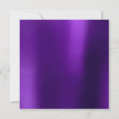 ブライダルフォート卒業誕生日プラムメタリック 招待状 (裏面)