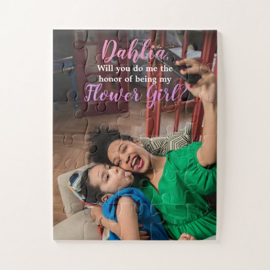 ブライダルフラワーガール提案写真パズル ジグソーパズル (縦)